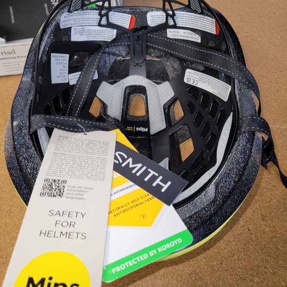 Smith Triad MIPS Road Helmet Medium 55-59cm Matte Neon Yellow Viz- New $200 - Picture 10 of 10